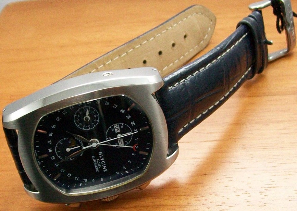 Glycine Altus Automatik Herrenuhr Chronograph Uhr 3827.18 Mit Valjoux 7751 Werk