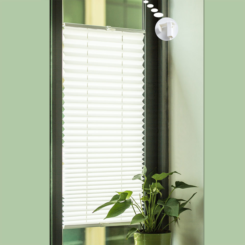 [neu. Haus] Klemmfix Plissee (100 X 150 Cm) (weiss) - Sonnen- Und Lichtschutz - Blickdicht (bohren En