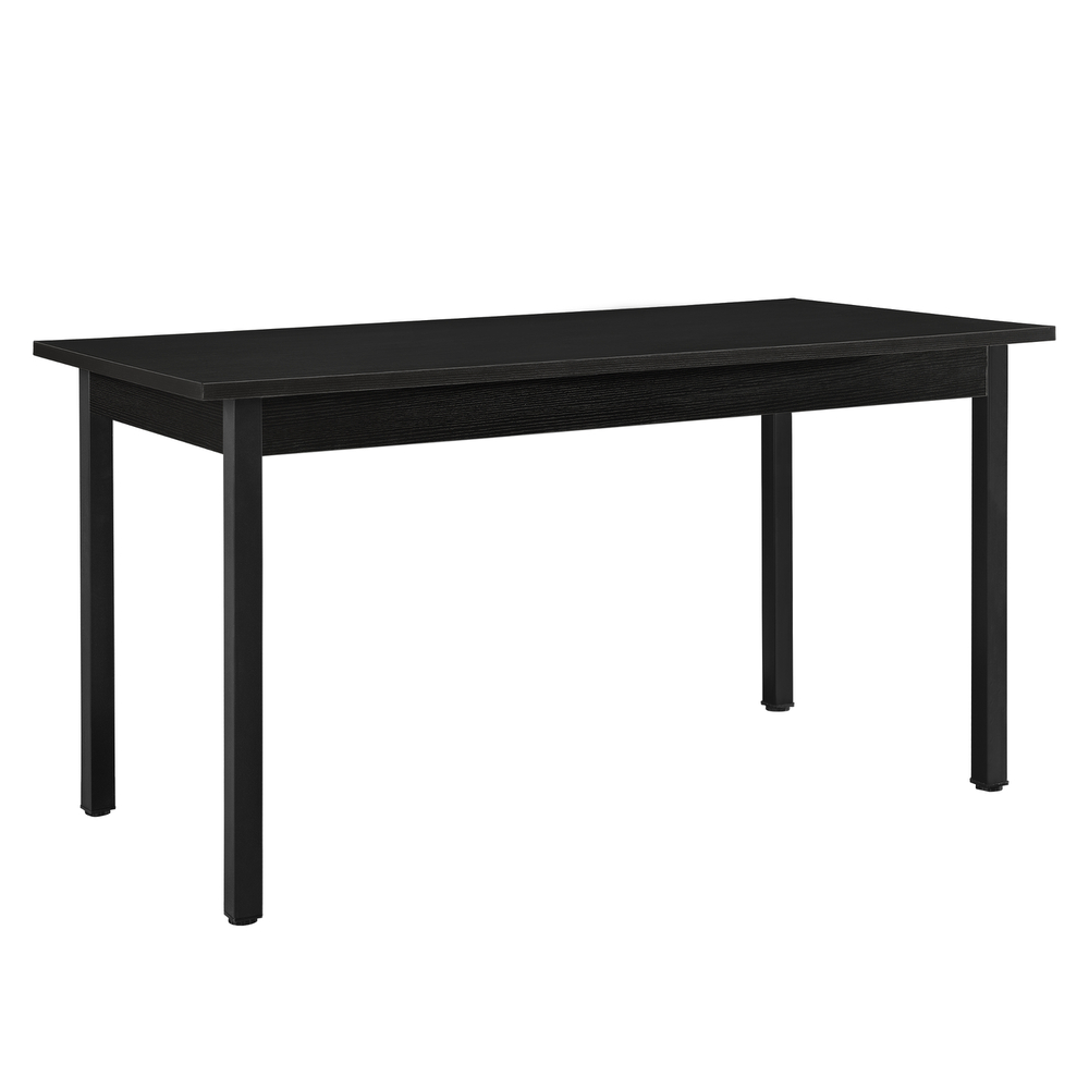 [en. Casa]® Esstisch Grau Mit Stühle Schwarz