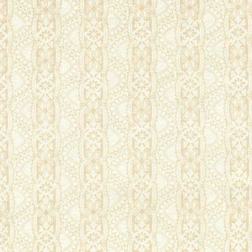 Cream Wallpaper Stripe La Vie En Bleu Fabric by the Yard