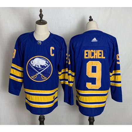 Men Buffalo Sabres 9 Eichel Blue Authentic Stitched 2020 Adidias Jersey