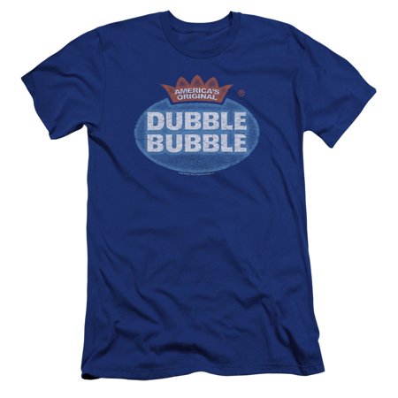 Dubble Bubble Vintage Logo Premium Canvas Adult Slim Fit 30/1 T-Shirt Royal Blue