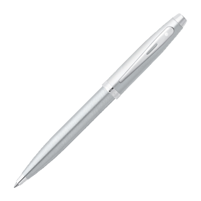 Sheaffer 100 Brushed Chrome with Nickel Trim Ballpoint Pen 9306-2