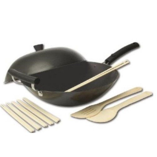 21-9980 Carbon-Steel Nonstick Wok Set - 12 Pieces