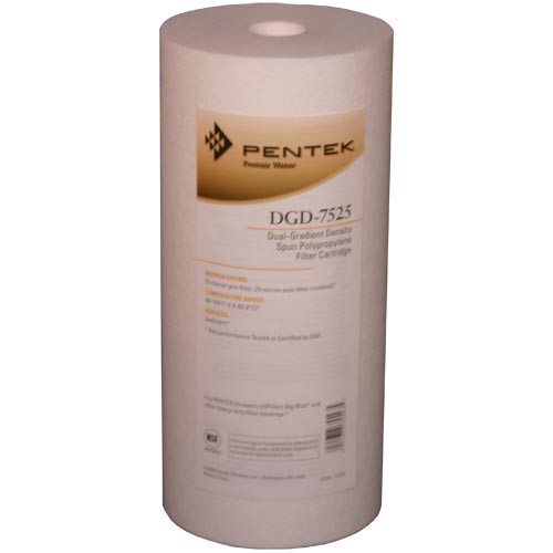 Package of 7 Pentek DGD-7525 Sediment Water Filters 10  X 4.5
