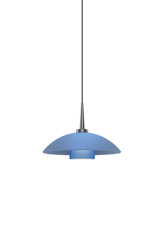 Bruck Lighting 223912/BL/MULTI Jas Single Light 7 Wide Integrated LED Mini Pend Matte Chrome / Blue