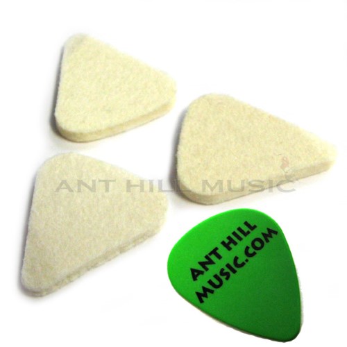 Genuine Felt Guitar Bass & Ukulele Picks + Free Ant Hill Music Flat Pick!