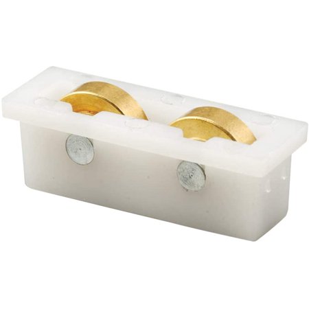 Products G 3119 Sliding Window Roller Assembly  1/2 in.  Brass  FLAT Edge Rollers (Pack of 2) White