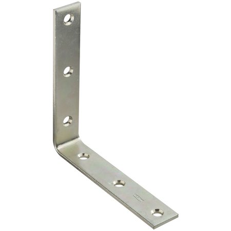 (Pack of 2)  National Hardware N220-160 Corner Brace 6 by 1-1/8 by 0.19 Inch Zinc Plated Steel Bulk WhatULCB-9332