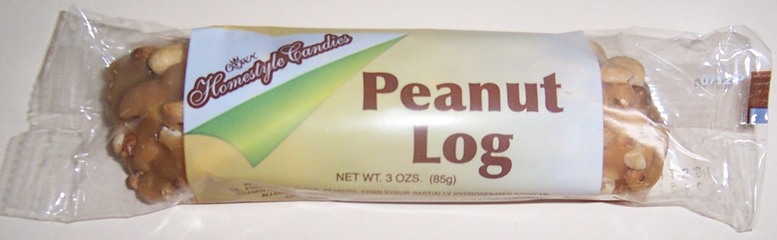 Crown Homestyle Candies Peanut Log Roll 3 Oz (Pack of 12)