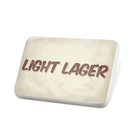 Porcelein Pin Light Lager Beer  Vintage Style Lapel Badge – NEONBLOND