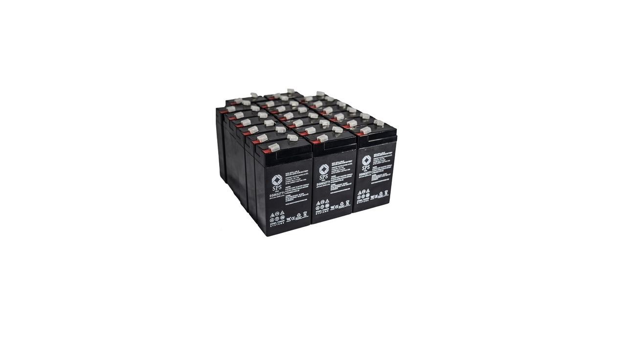 SPS Brand 6 V 3.2 Ah Replacement Battery (SG0632TT1) with Terminal TT1 for CAS Medical 9303 (20 PACK)