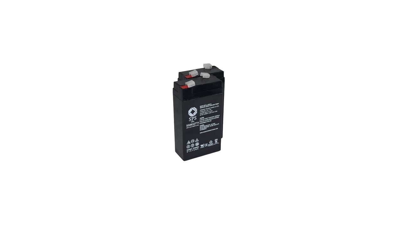 SPS Brand 6 V 3.2 Ah Replacement Battery (SG0632TT1) with Terminal TT1 for CAS Medical 9303 (2 PACK)
