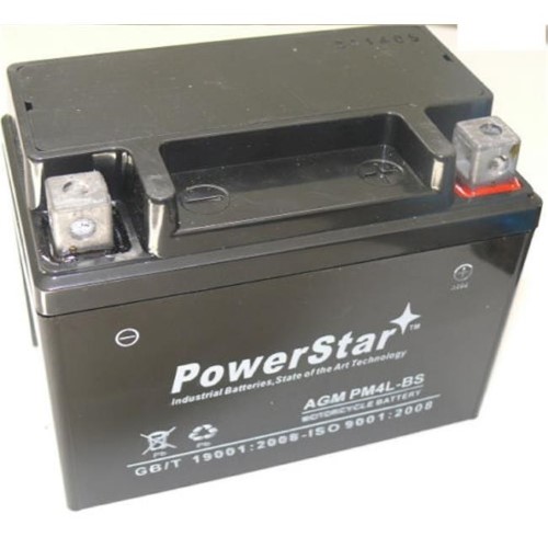 PowerStar Pm4lbs-6678 12V 3Ah PM4L-BS Battery Fits Qianjiang 100CC ATV100 All Years