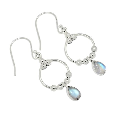 Moonstone 925 Sterling Silver Earring Jewelry ALLE-5075