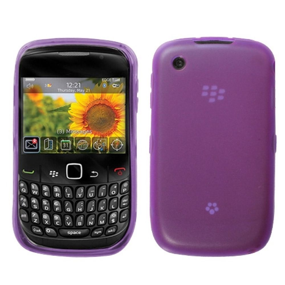 Insten Semi Transparent Purple Case Rubber for BLACKBERRY 8520 8530 9300 9330