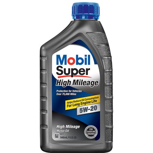 Mobil Super High Mileage Synthetic Blend Motor Oil 5W-20  1 Quart