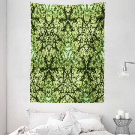Tie Dye Decor Tapestry  Free Nature Inspired Mind Bind Folded Color Silhouette Counter Culture Artsy Print  Wall Hanging for Bedroom Living Room Dorm 