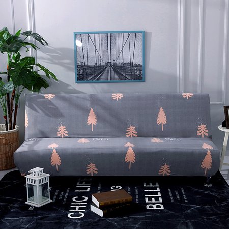 JunDanmall Couch Cover Smooth Easy to Install Printed Universal Armless Elastic Sofa Cover for Armless Sofa  Color#2564