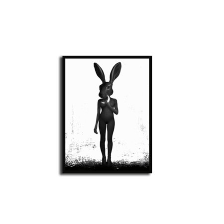 11808 Black Style Rabbit Pattern Home Decoration Printed Wall Art Pictures Canvas Painting for Home Decaration
