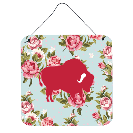 Buffalo Shabby Chic Blue Roses BB1127 Wall or Door Hanging Prints-6 X 6-