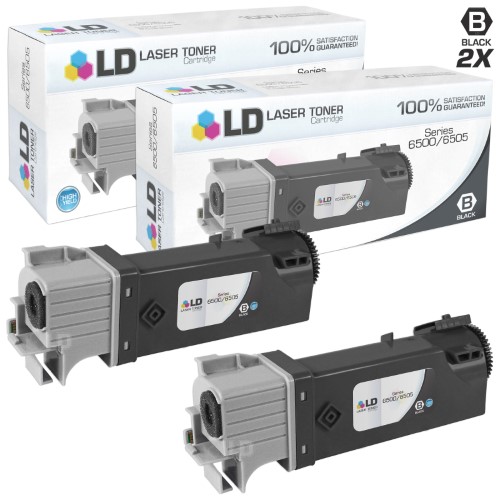 LD Compatible Xerox 106R01597 Set of 2 High Yield Black Toner Cartridges for Xerox Phaser 6500 & WorkCentre 6505