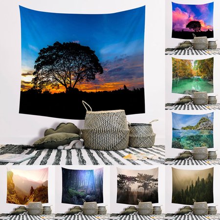 JunDanmall Forest River Mountain Landscape Wall Hanging Tapestry Blanket Shawl Backdrop  Color#7751