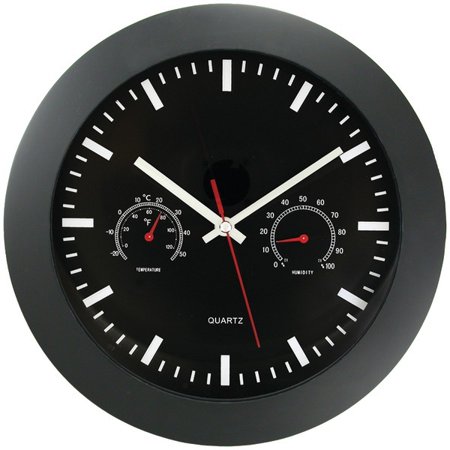 6990 12  Temperature & Humidity Wall Clock