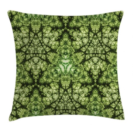Tie Dye Decor Throw Pillow Cushion Cover  Free Nature Inspired Mind Bind Folded Color Silhouette Counter Culture Artsy Print  Decorative Square Accent