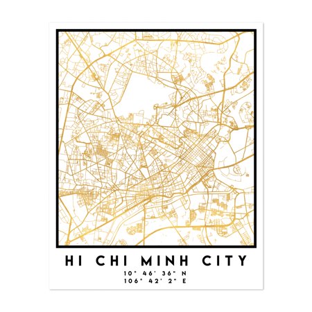 Ho Chi Minh City Vietnam Ho Chi Minh City Street Map Maps 16  X 20  Art Print/Poster