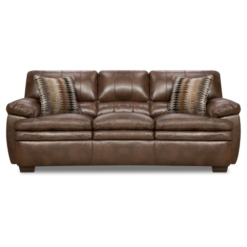 Simmons Upholstery Editor Bonded Leather Sofa - Brown - 9545-03 EDITOR BROWN