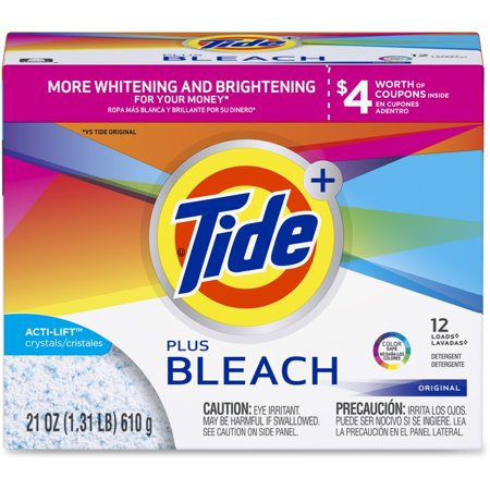 Tide Ultra Vivid White Plus Bleach Original Scent Powder Laundry Detergent, 21 Oz