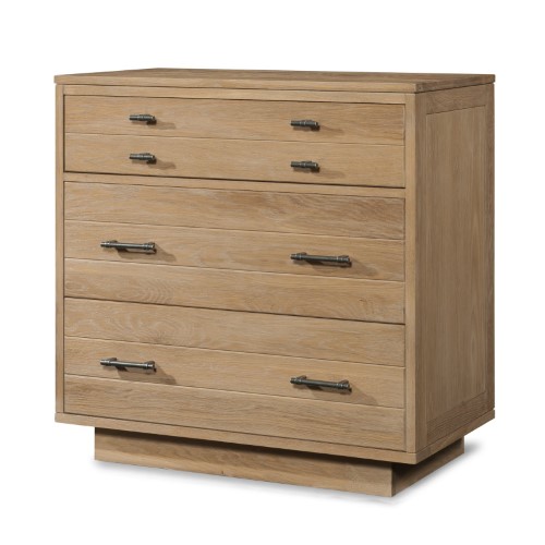 Cresent Fine Furniture Hudson 3 Drawer Dresser - Light Cerused Sand