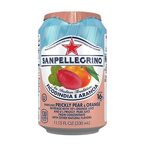 San Pellegrino Sparkling Mineral Water, Prickly Pear and Orange, 11.1 Fl Oz (Pack of 24)