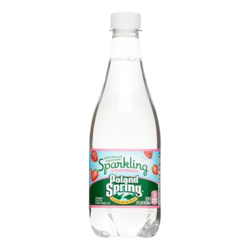 Poland Spring Sparkling Natural Spring Water, Strawberry, 16.9 Fl Oz, 6 Ct