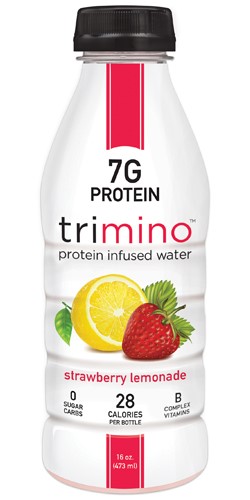 Trimino Protein Infused Water  Strawberry Lemonade  16 Fl Oz  12 Count
