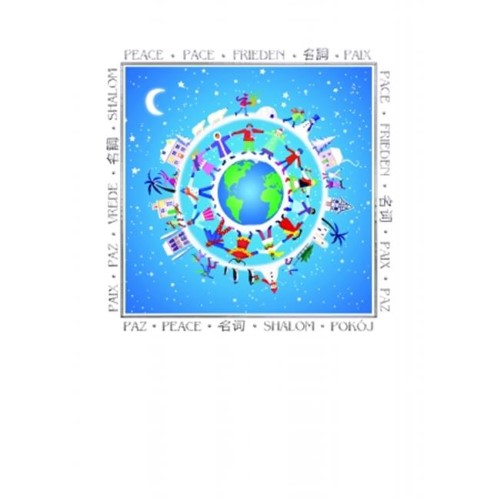 Birchcraft Studios 0049 Hands of Peace - Silver Lined Envelope with White Lining - Blue Ink - Pack of 25