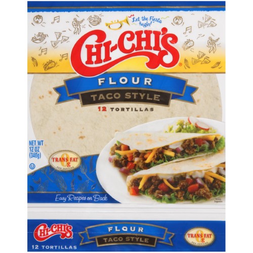 Chi-Chi's Flour Taco Style Tortillas 12 Ct Bag (Pack of 12)