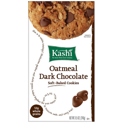 (Discontinued By Manufacturer) Kashi, Soft-Baked Cookies, Oatmeal Dark Chocolate, Non-GMO Project Verified, 8.5 Oz, 8 Count Per Pack(Pack of 3)