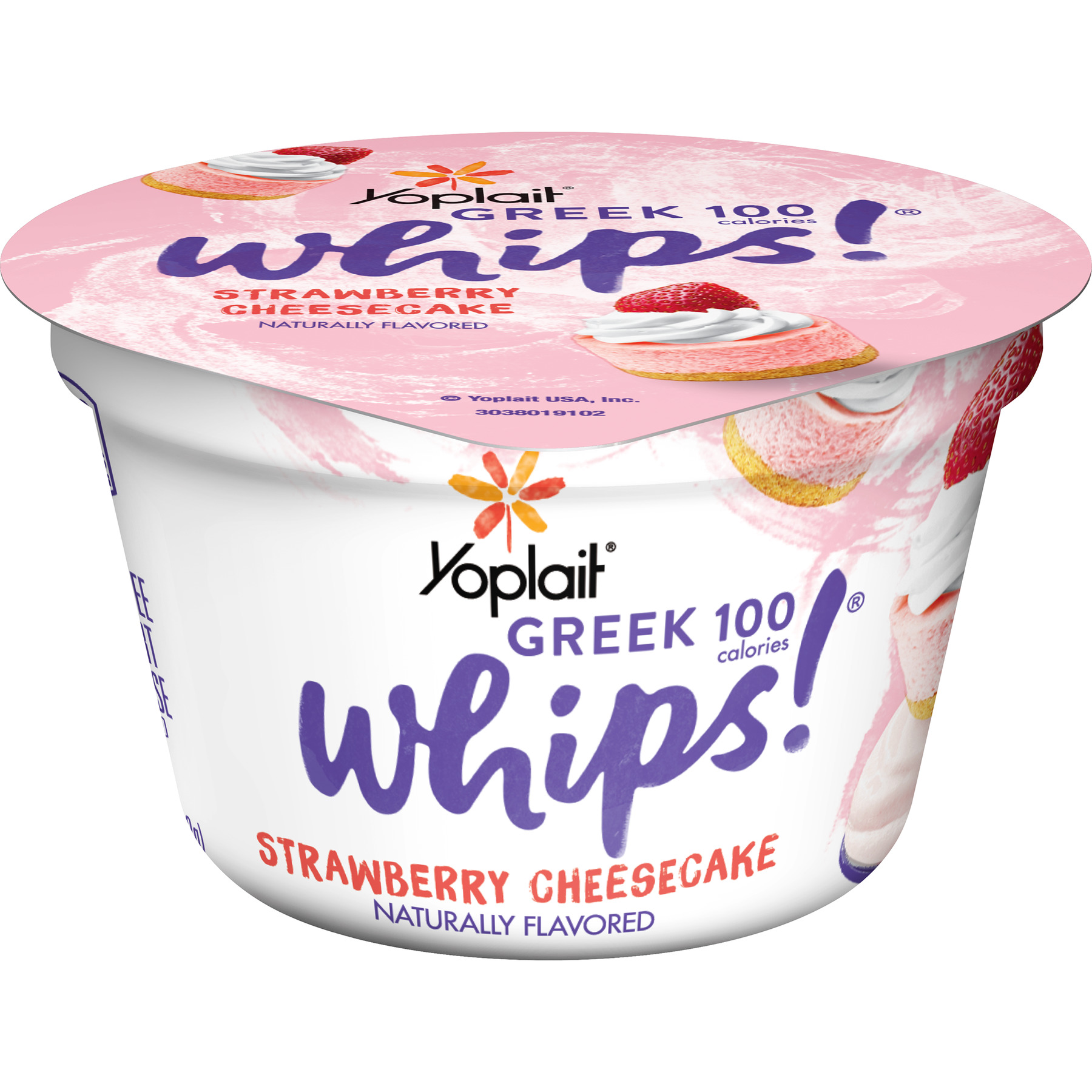 Yoplait Greek 100 Whips! Strawberry Cheesecake Fat Free Yogurt Mousse