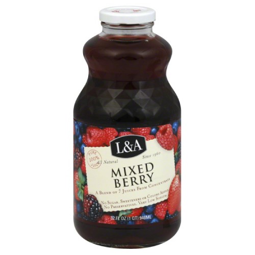 L&a: Mixed Berry Juice Blend, 32 Oz (2624542)