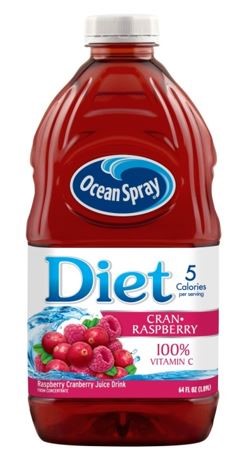 Ocean Spray, Diet Cranberry Raspberry Juice Drink, 64 Oz (Case of 8)