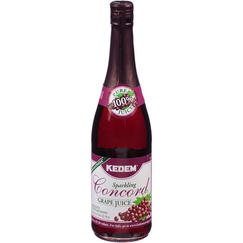 Kedem Sparkling Concord Grape Juice, 25.4 Fl Oz (Pack of 12)