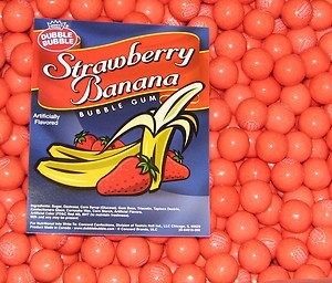 Dubble Bubble Strawberry Banana Gumballs, 10LBS