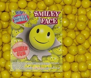 Smiley Face Gumballs, 1LB