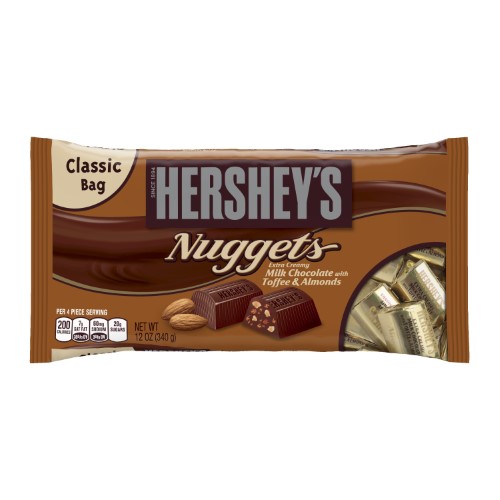 Hershey's Nuggets Milk Chocolate with Toffee & Almonds Candy