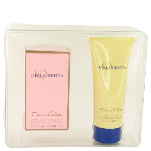 SO DE LA RENTA by Oscar De La Renta Gift Set - 3.4 Oz Eau De Toilette Spray + 6.7 Oz Body Lotion (Pack of 2)