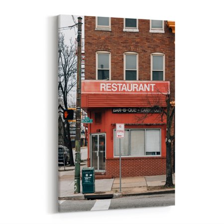 Baltimore Maryland Wyman Park Restaurant Photography Signs 18  X 24  Canvas Wall Art