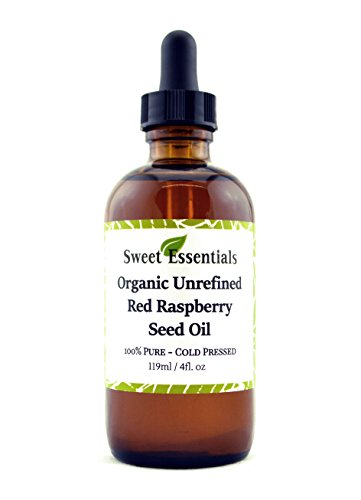 100% Organic Red Raspberry Seed Oil | Imported from Chile | 100% Pure | Cold-Pressed | Natural Moisturizer for Skin  Hair and Face | by Sweet Essentia