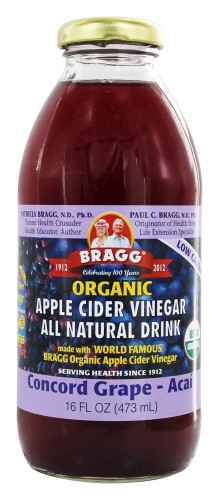 Bragg - Organic Apple Cider Vinegar All Natural Drink Concord Grape - 16 Oz(pack of 4)